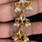 Kundan Pearl Pendant Chain With Earrings | Simple Necklace