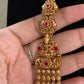 Antique Nakshi Gold Ball Necklace | Traditional Temple Lakshmi Necklace