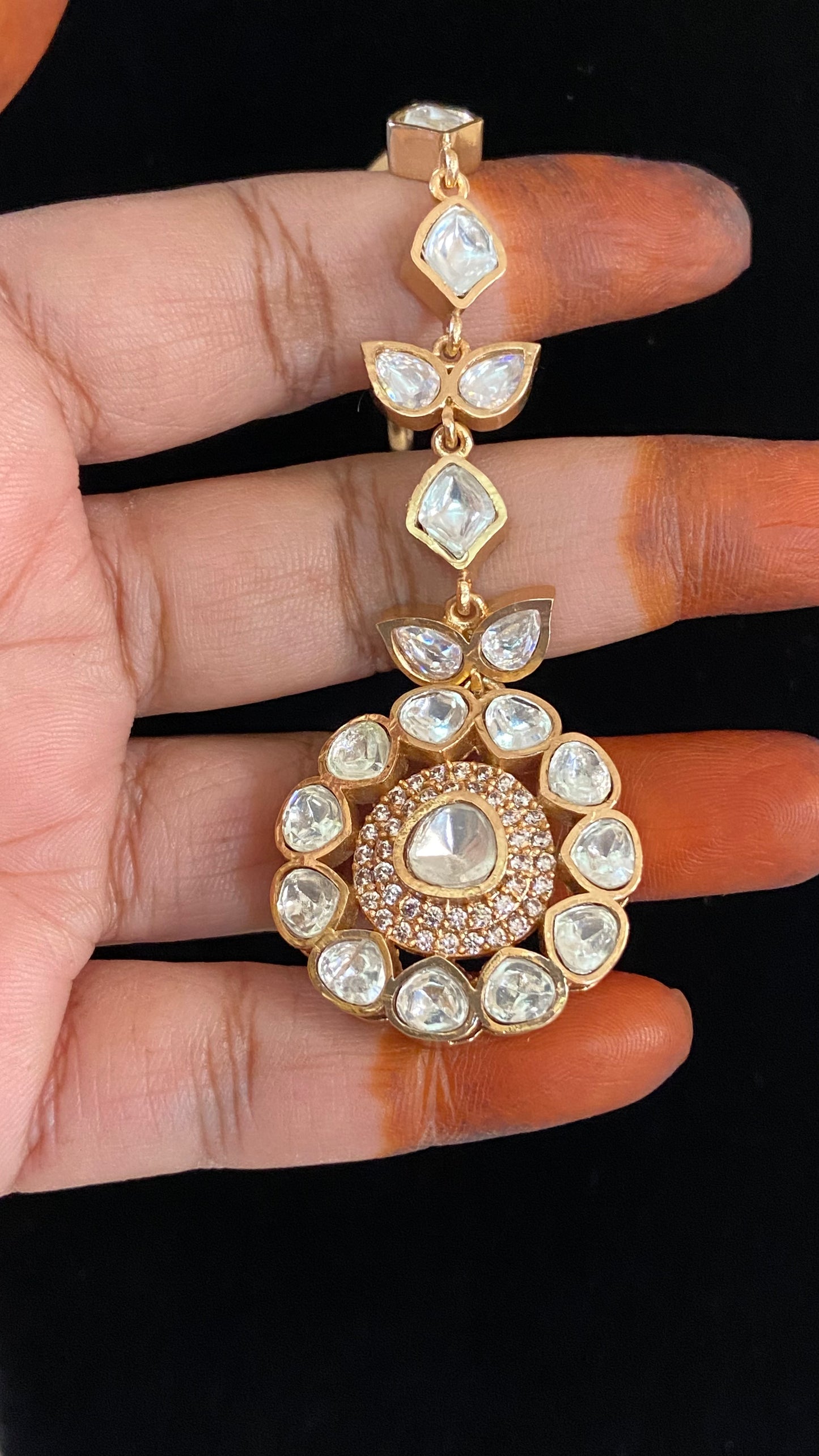 Moissanite Maang Tikka | Bridal jewelry
