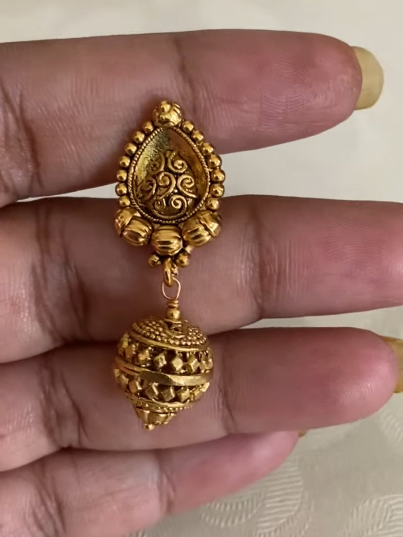 Antique Necklace With Earrings | Marathi Thushi Necklace