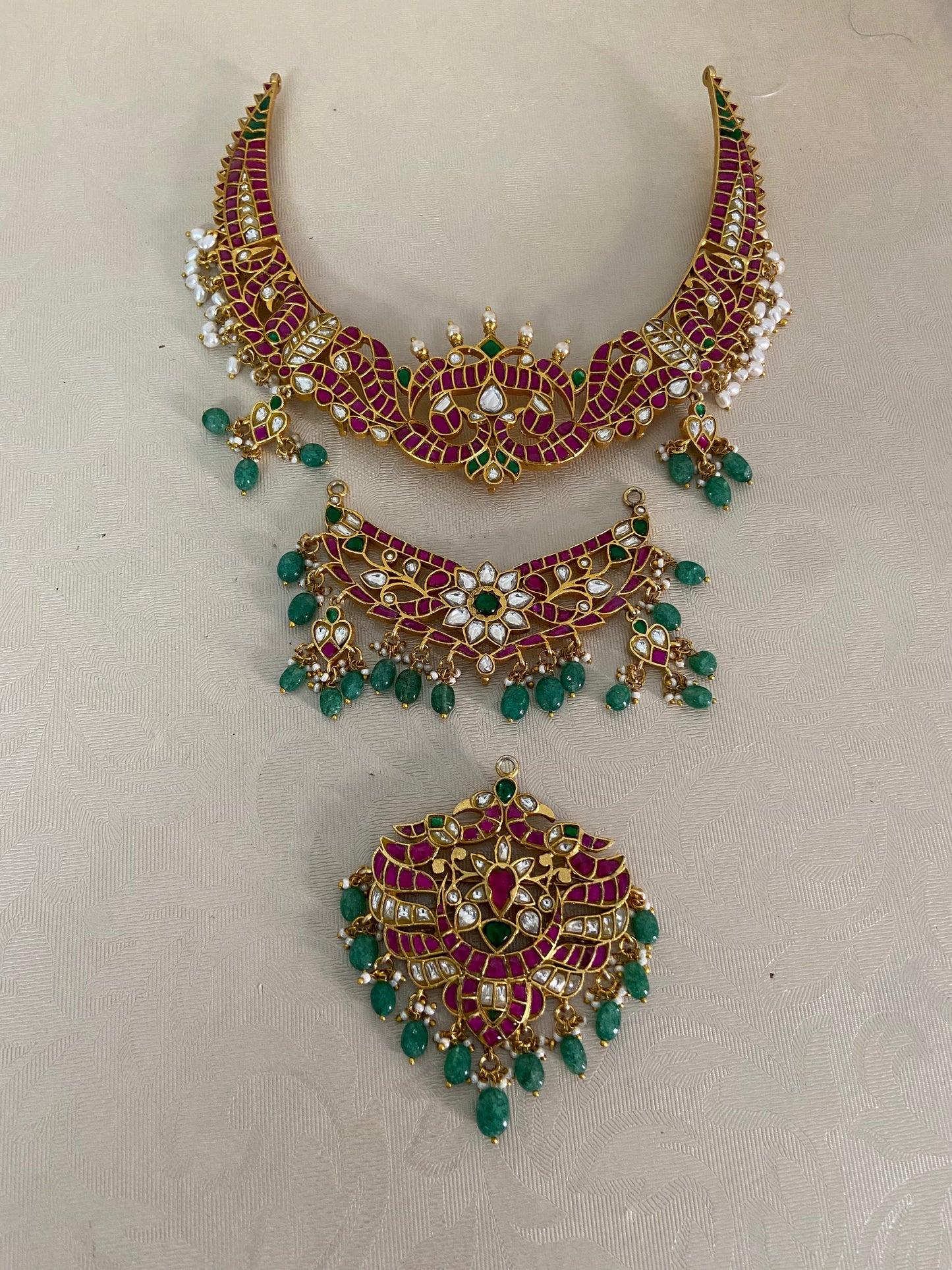 4 in 1 Jadau Kundan Necklace | Traditional Indian Necklace In USA