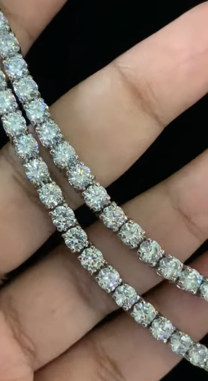 Rhodium AD Double Layer Necklace | AD Indian Necklace