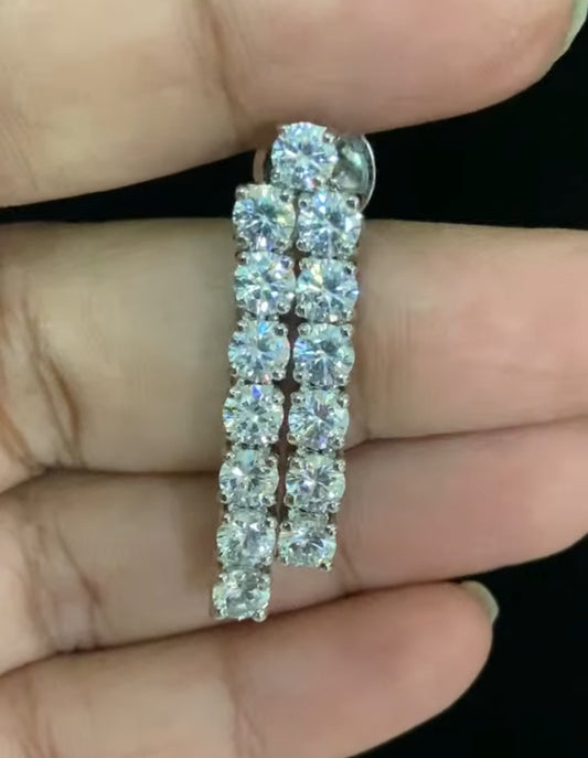 Rhodium AD Double Layer Necklace | AD Indian Necklace