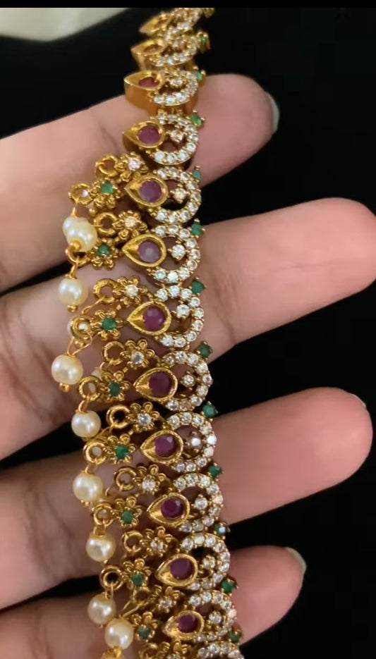 CZ Antique Necklace | Indian Haram In USA