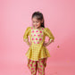 Girls Green Kurti & Dhoti