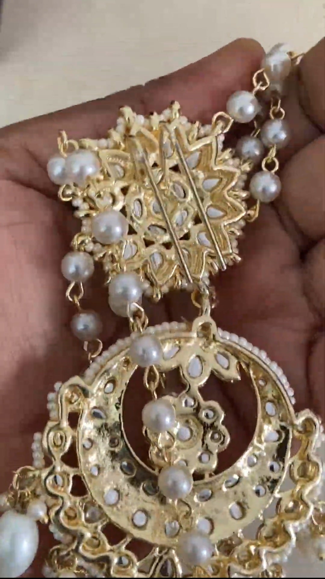 Kundan Pearl Hair Accessories | Traditional Indian Jewelry