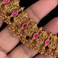 Traditional Lakshmi Ruby Necklace With Jumkis | Indian Temple Necklace