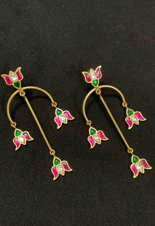 Contemporary jadau kundan Earrings | Latest Indian Jewelry