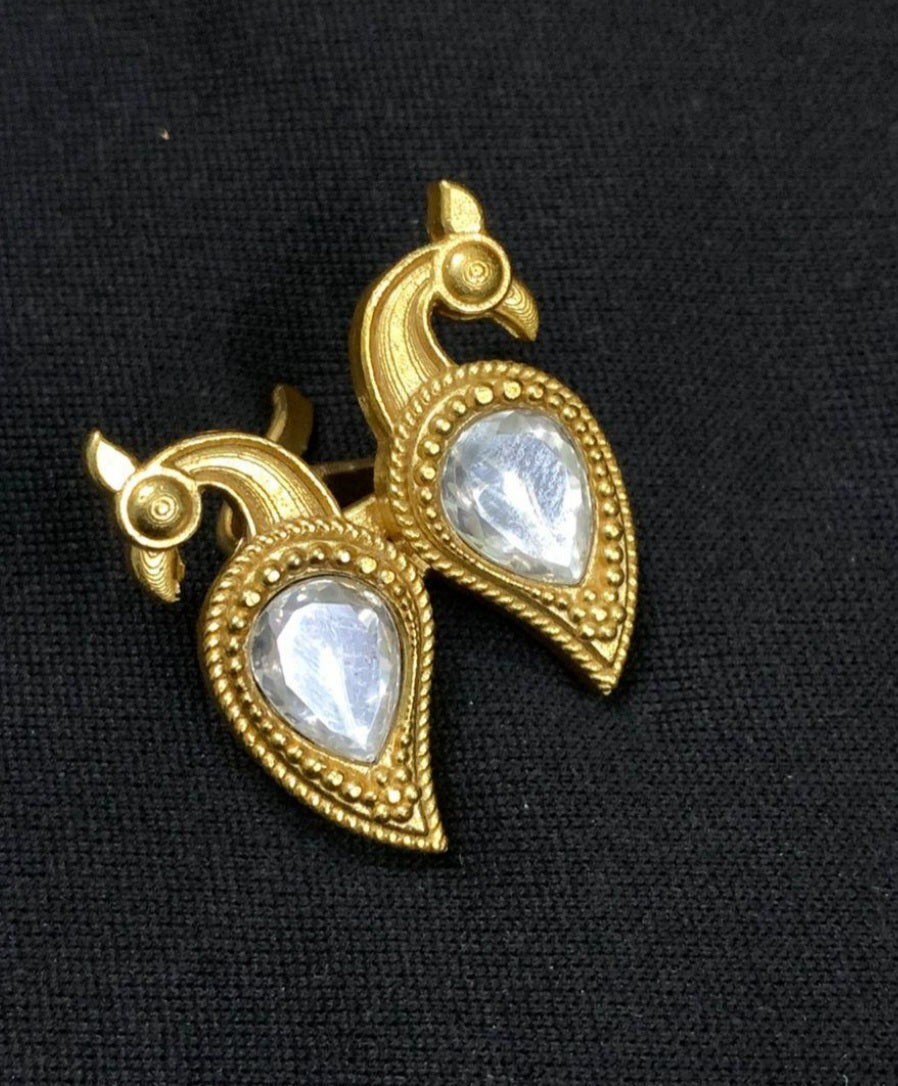 Antique Kundan Peacock Bugadi Studs | Latest Indian Jewelry