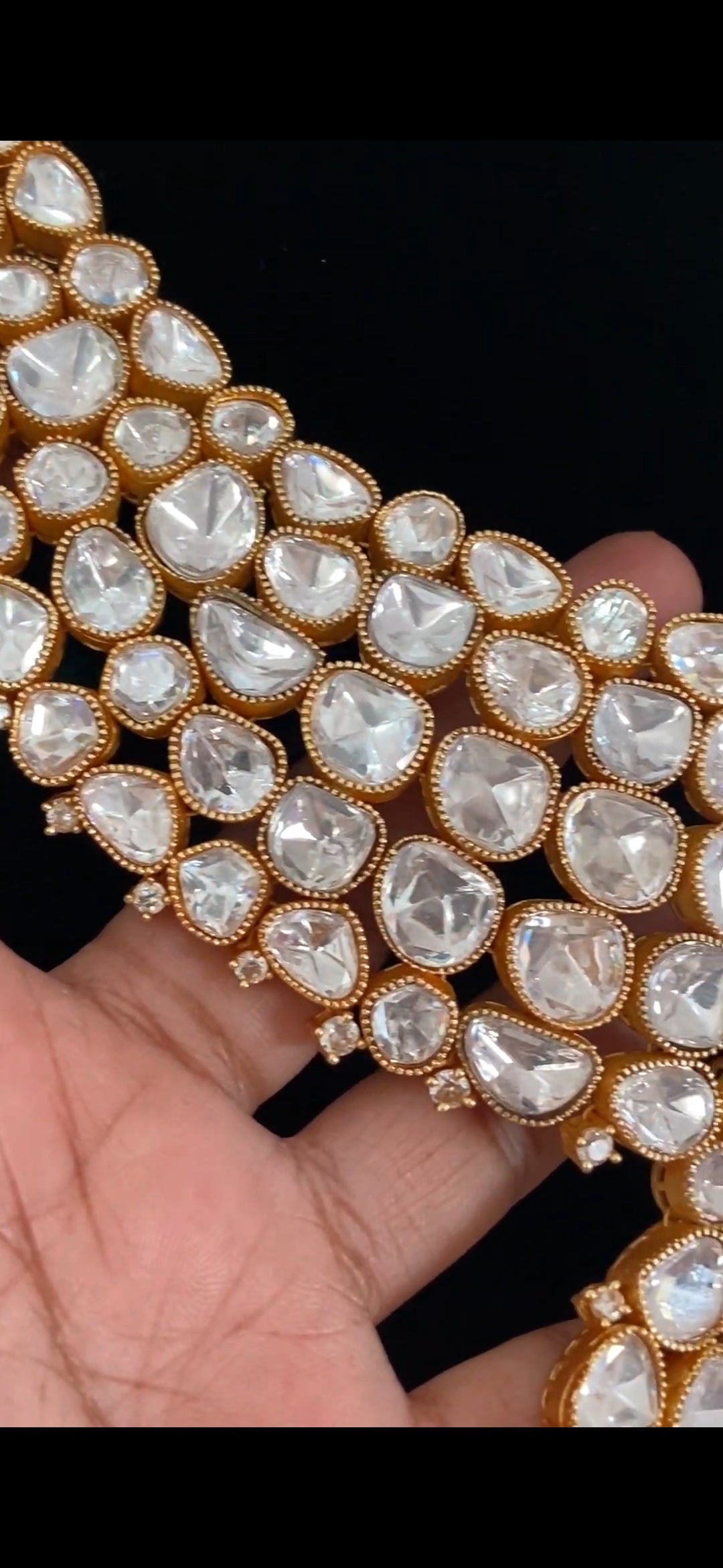 Premium Moissanite Necklace With Studs | Bollywood Jewlery In USA | Indian bridal jewelry