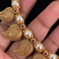 Antique Mango Pendants Pearl  Necklace Set | Indian Beads Necklace