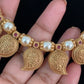 Antique Mango Pendants Pearl  Necklace Set | Indian Beads Necklace