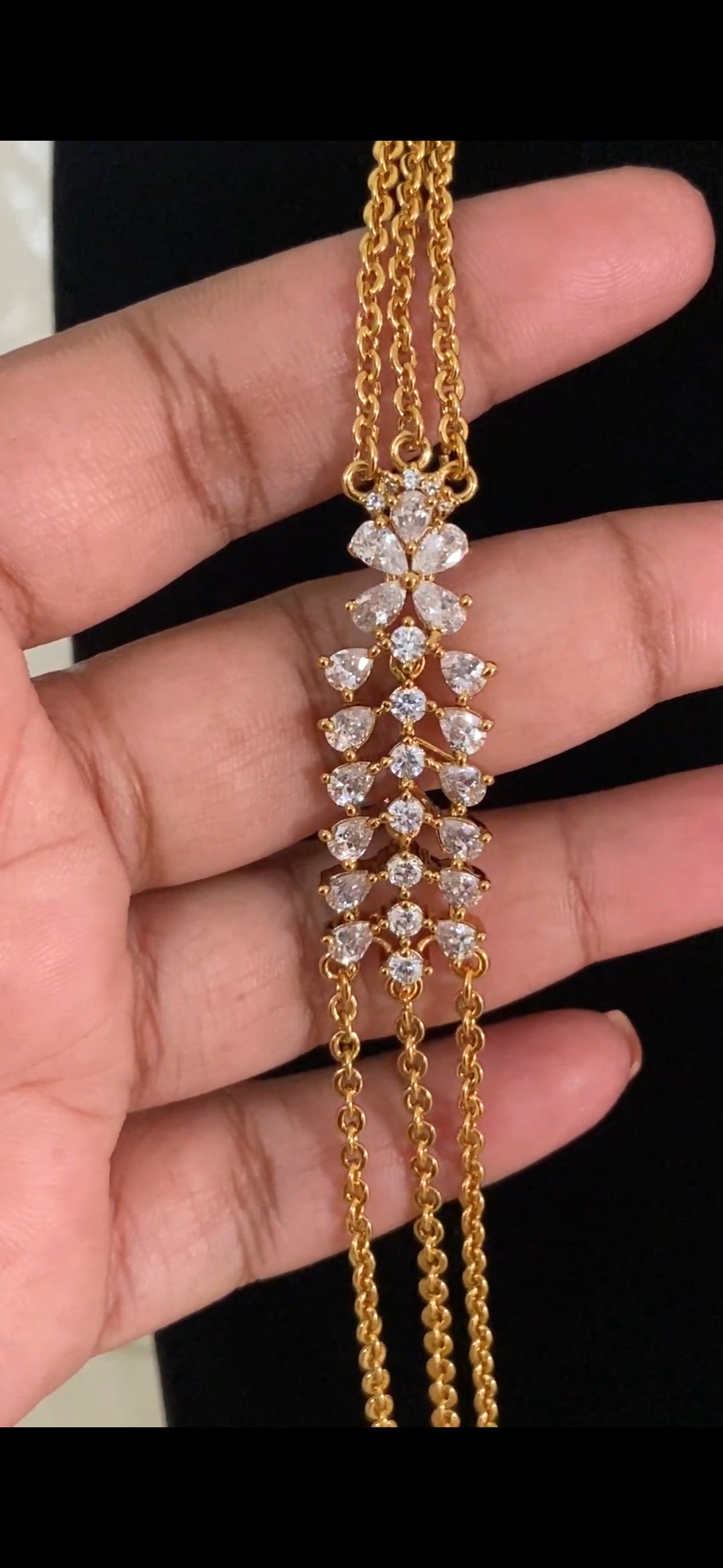 AD Side Pendant Antique Chandraharam | Indian Traditional Jewelry In USA