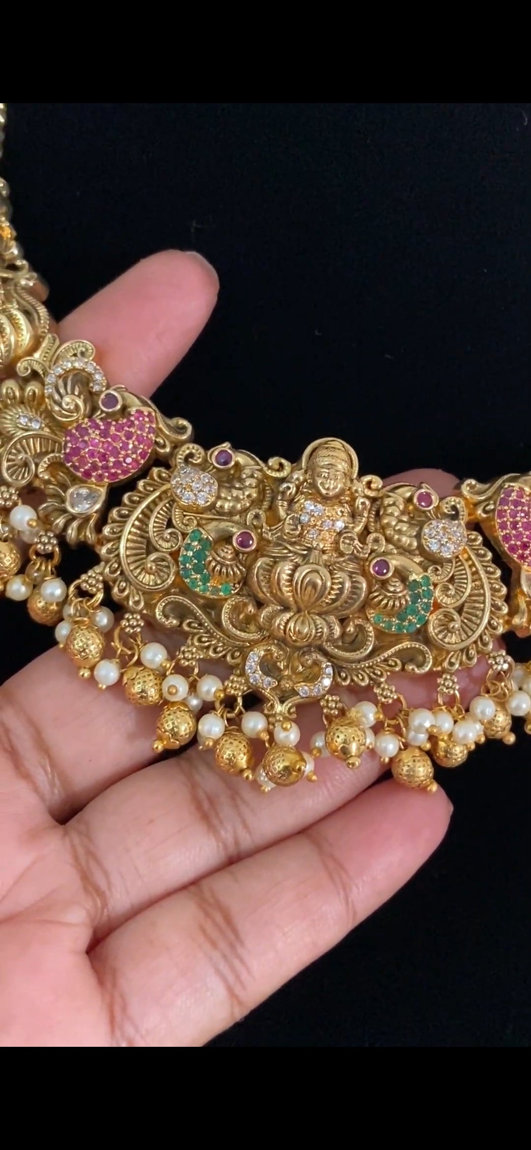 Antique Lakshmi Necklace Set | Traditional Jewelry In USA