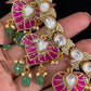 Moissanite & Jadau Fusion Bridal Necklace Set | Indian Jewelry