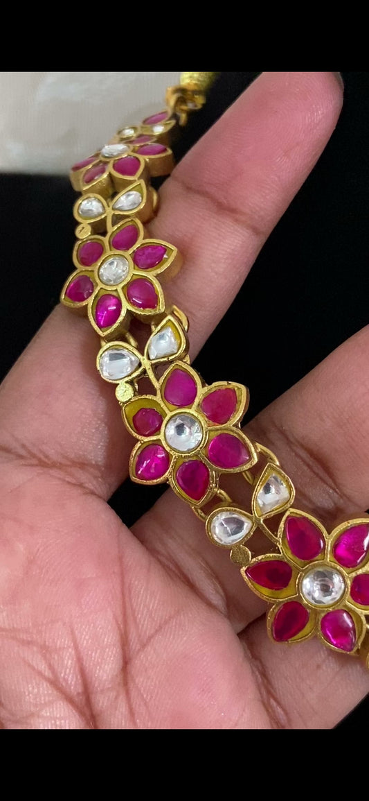 Floral Jadau Kundan Necklace | Traditional Indian Jewelry