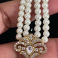 Vintage Green & Pearl Mala With Earrings