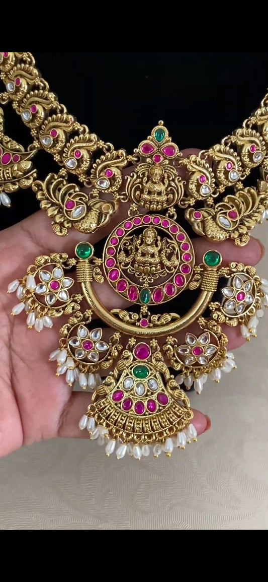 Antique Temple Necklace Set | Indian Traditional Jewelry | Bridal jewellery