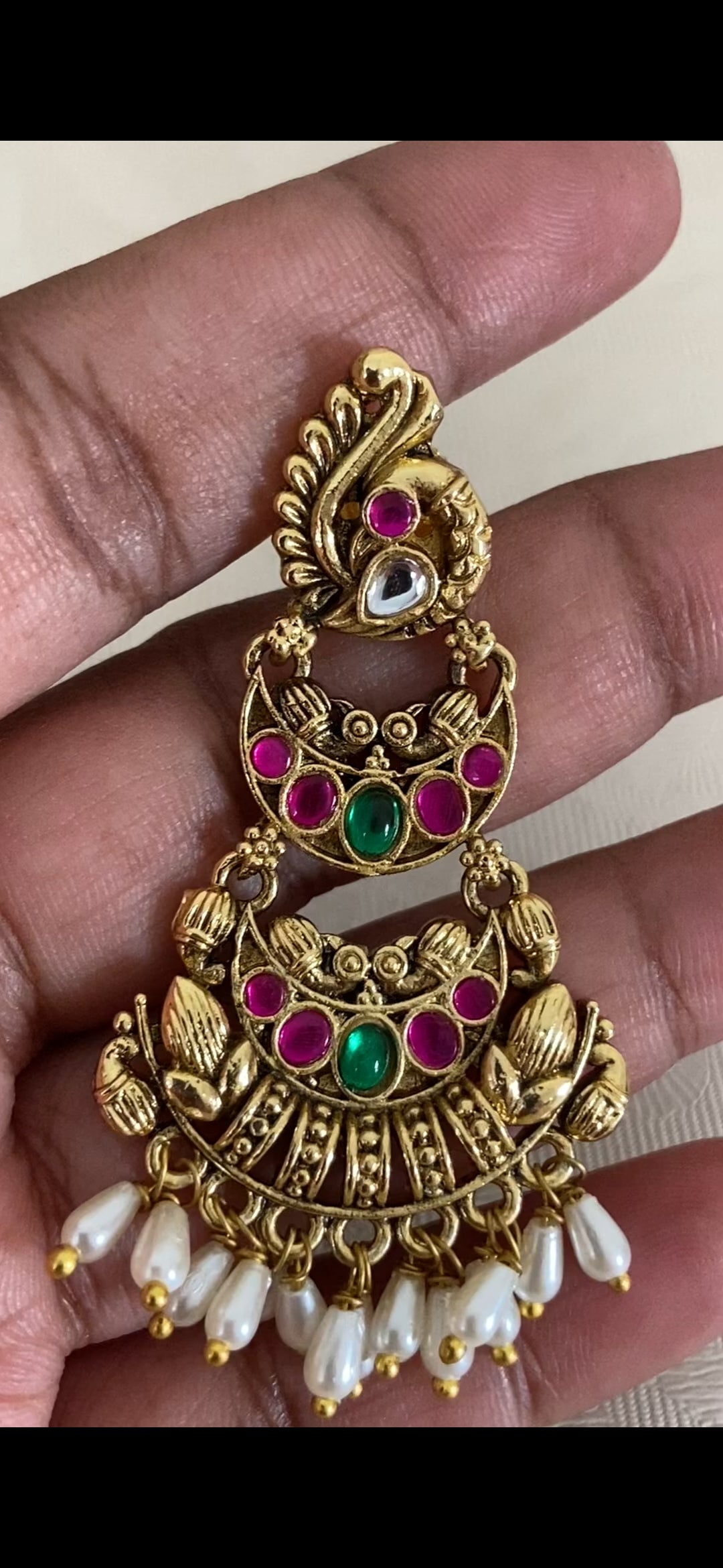 Antique Temple Necklace Set | Indian Traditional Jewelry | Bridal jewellery
