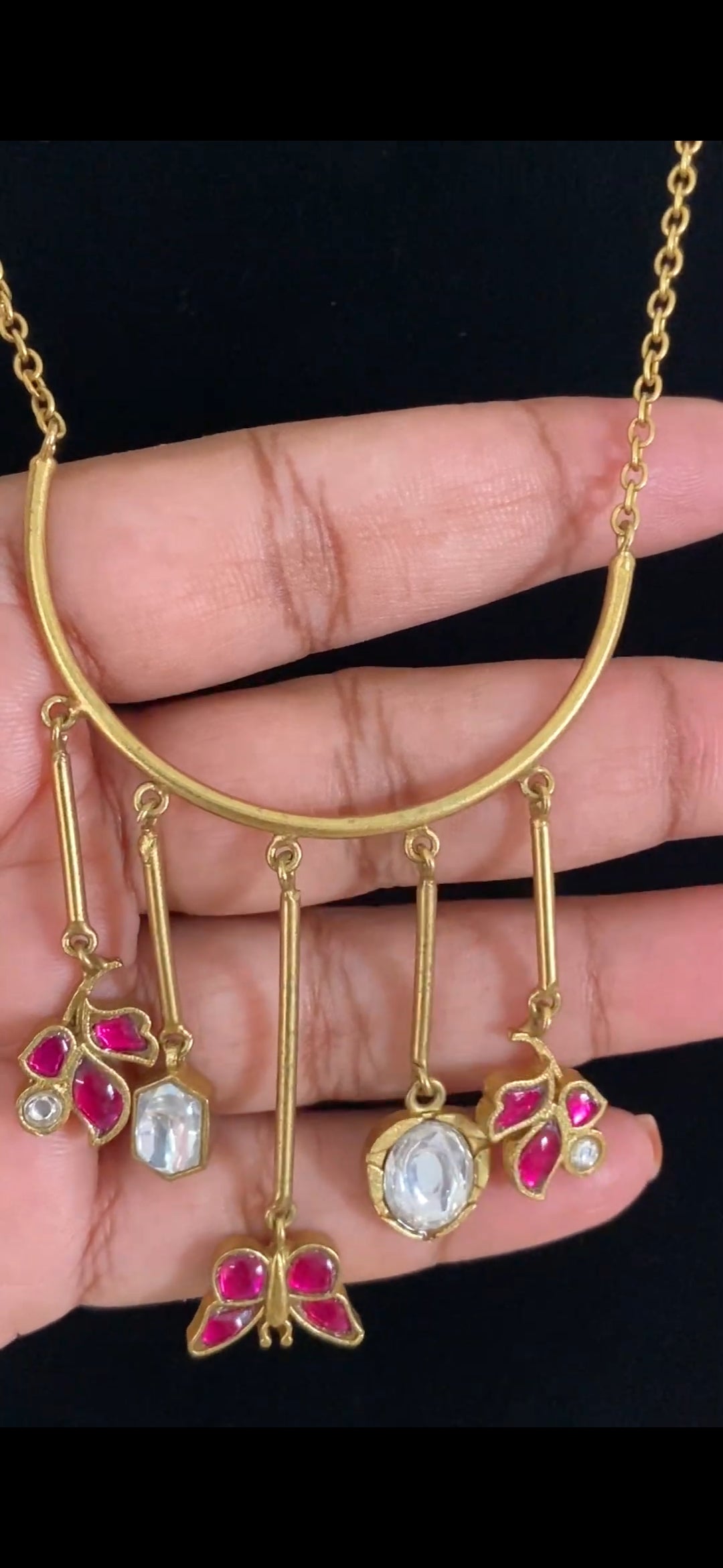 Jadau Beautiful Charm Pendant Set | Latest Jewelry