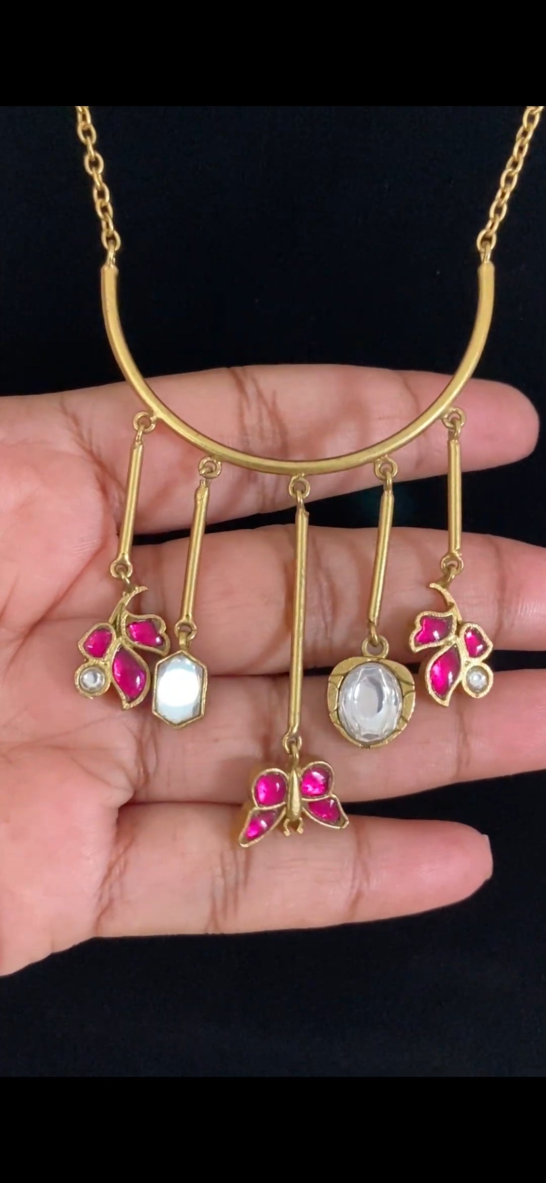 Jadau Beautiful Charm Pendant Set | Latest Jewelry