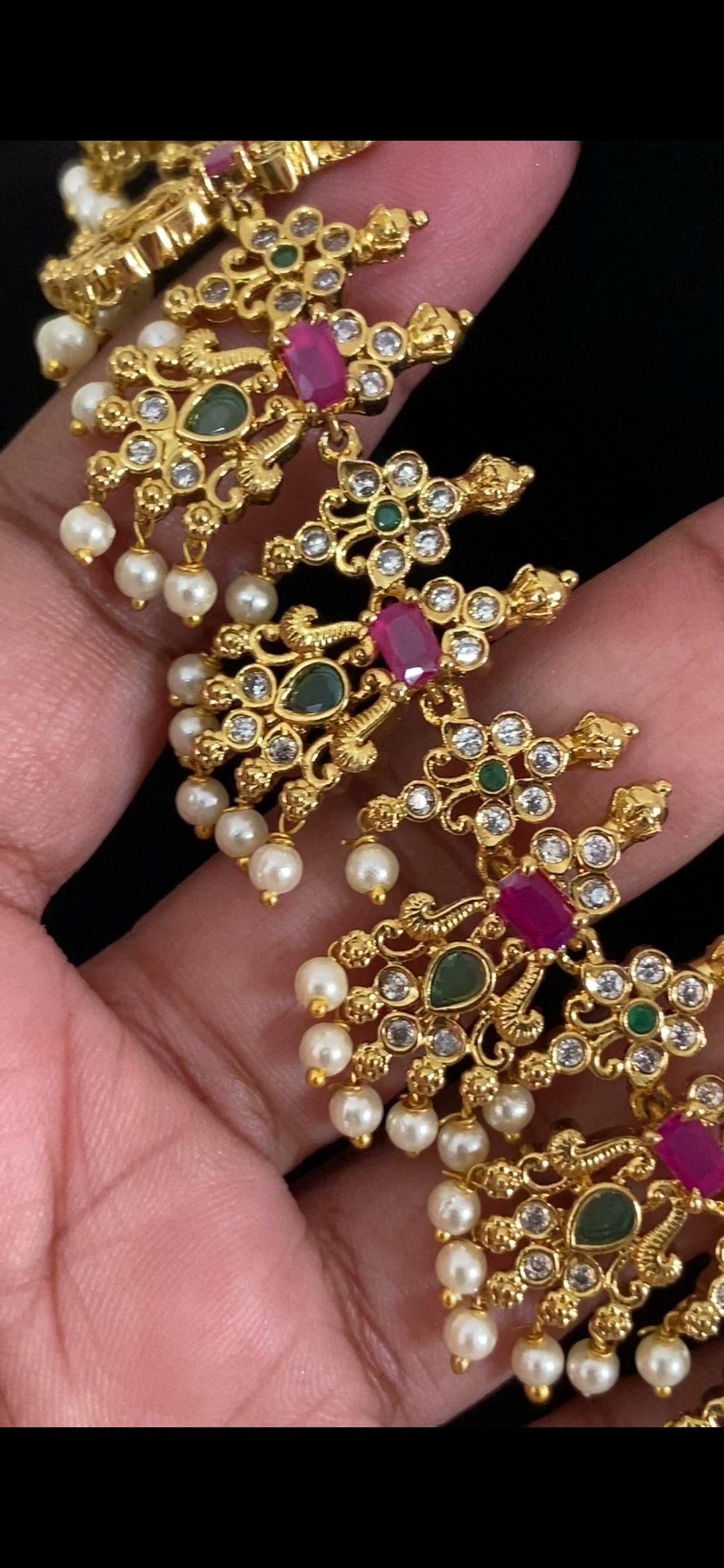 Antique CZ Necklace Set | Indian Jewelry In USA