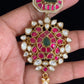 Moissanite Jadau Kundan Pendant Simple Chain Set | Indian Jewelry In USA