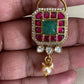 Moissanite Jadau Kundan Pendant Simple Chain Set | Indian Jewelry In USA