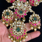 Moissanite & Jadau Fusion Bridal Necklace With Earrings | Indian Jewelry