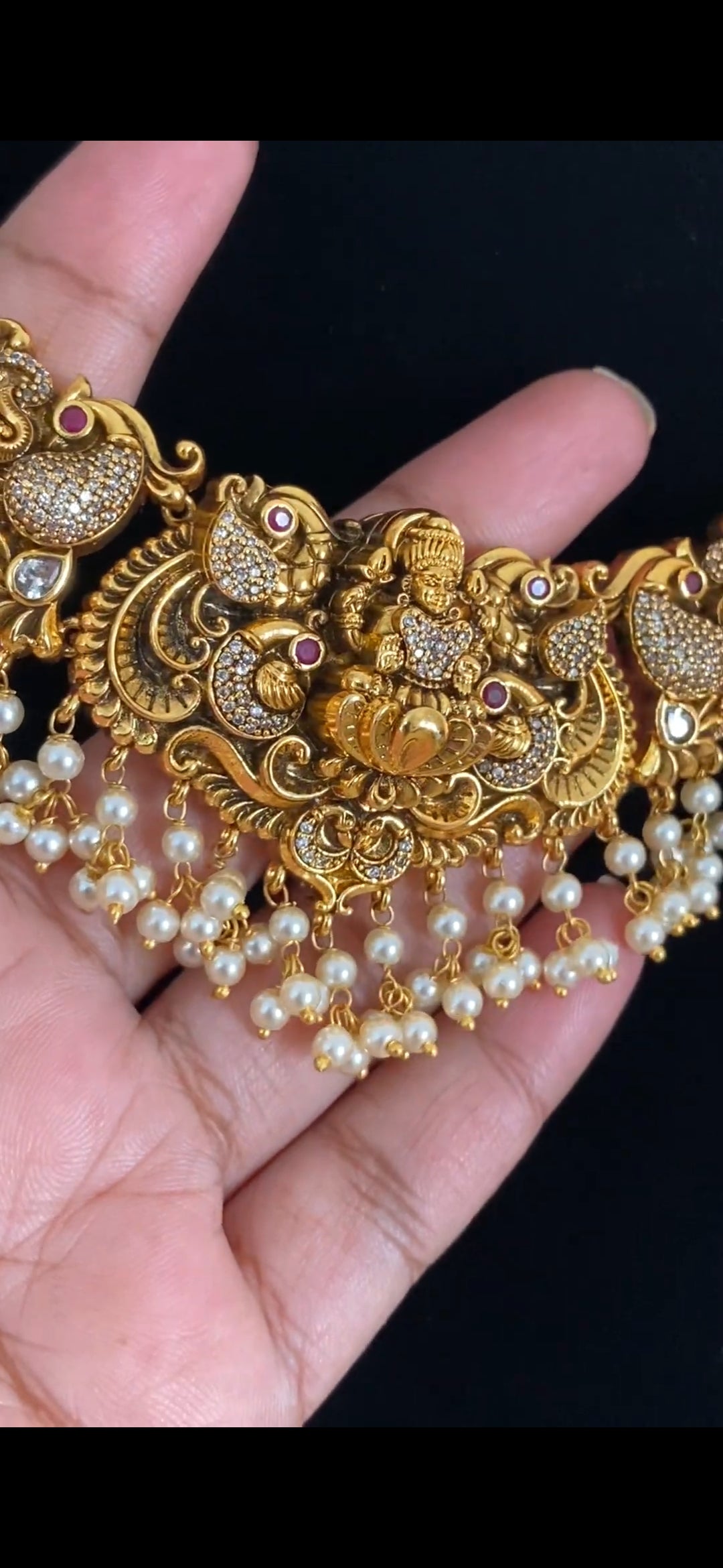 Antique Lakshmi Necklace Set | Traditional Jewelry In USA