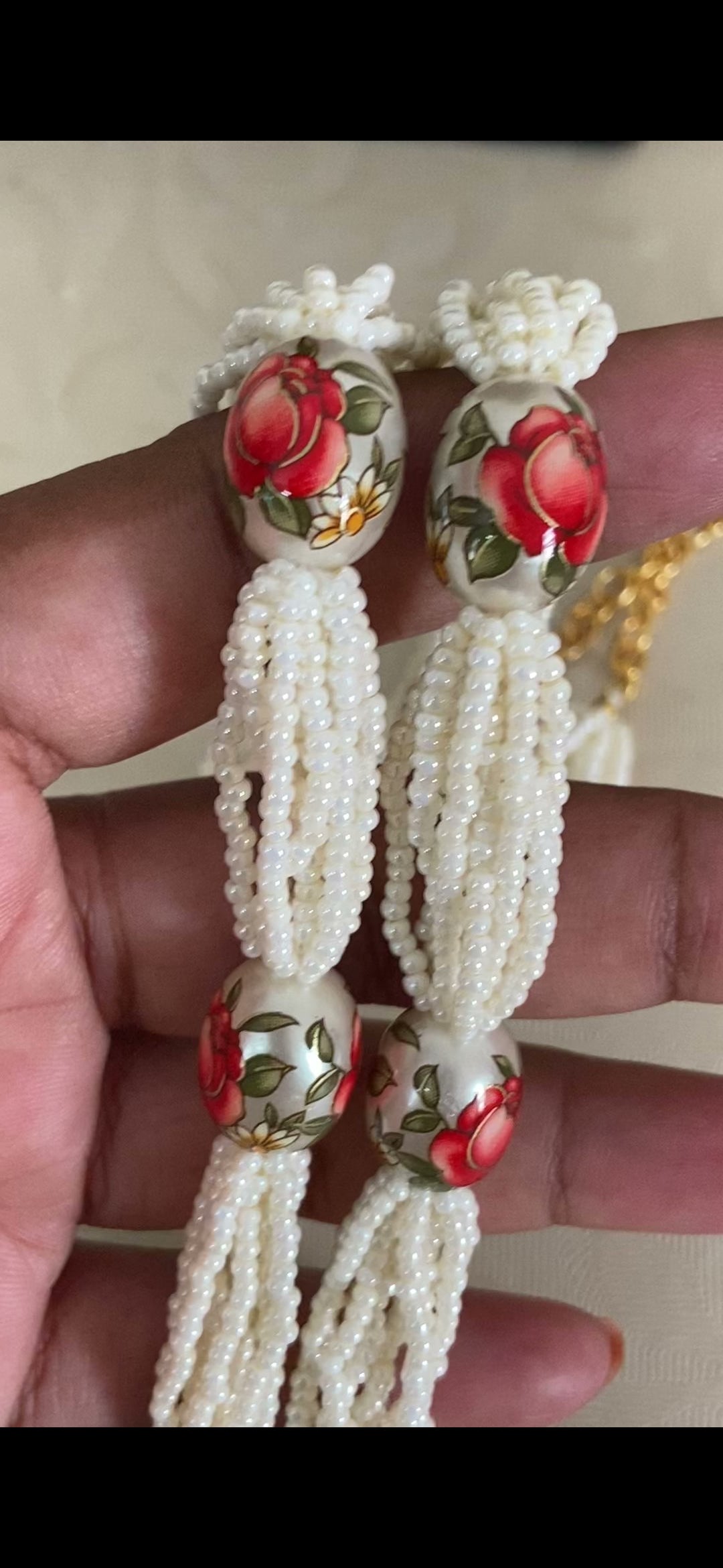 Pearl & Japanese Oval Beads Mala | Latest Jewelry