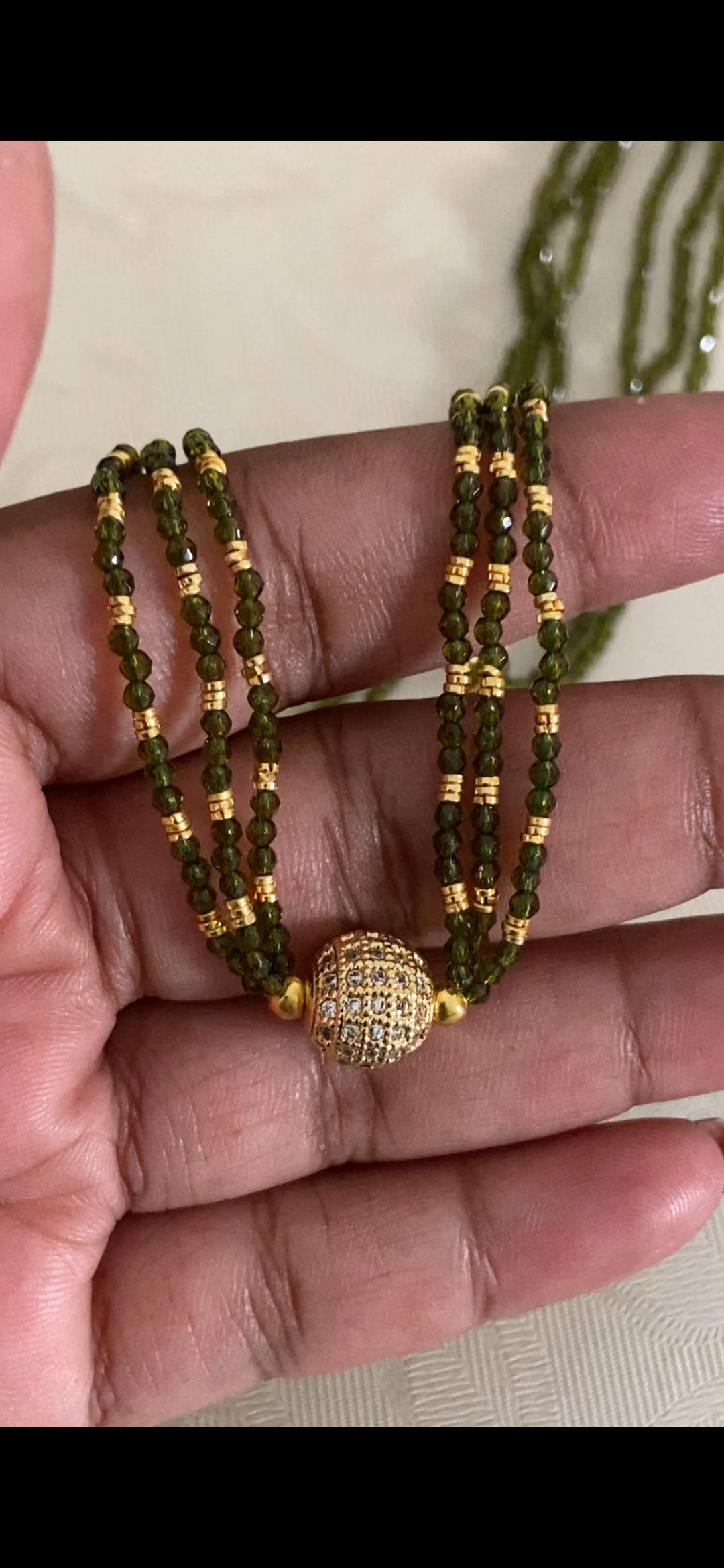 AD Ball Crystal Beads Mala | Indian Jewelry