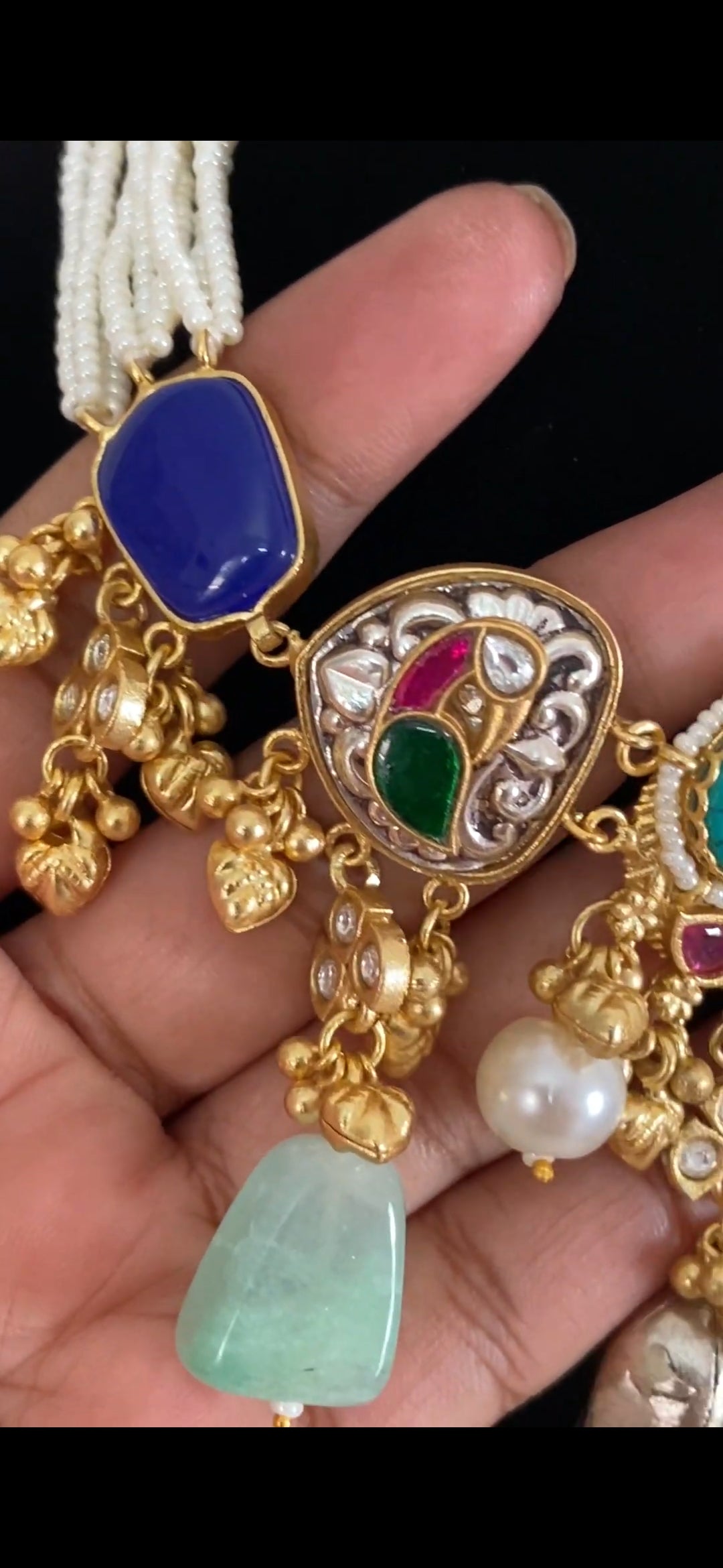 Jadau Kundan fusion Choker Set | Indian Jewelry In USA