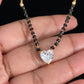 AD Heart Pendant Mangalasutra | Traditional Black Beads