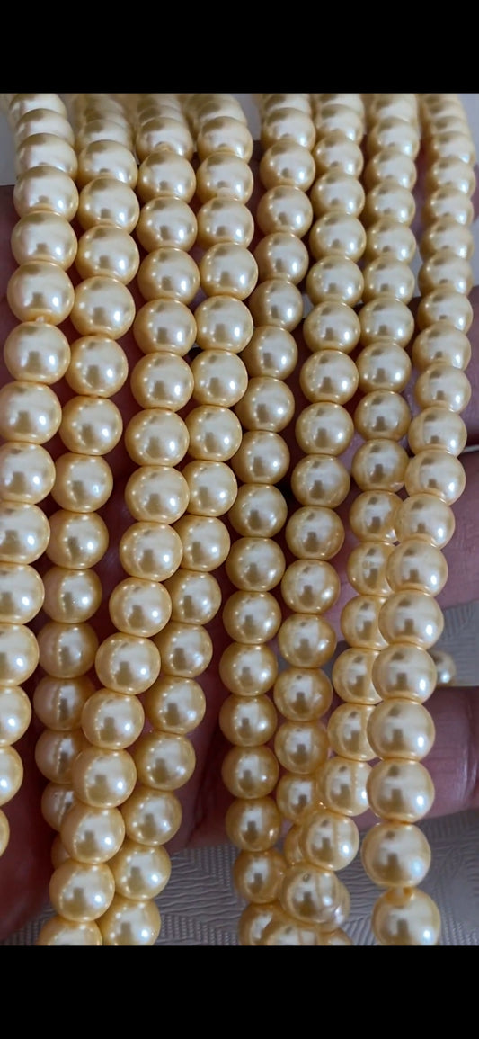 4 Line Pearl Mala Necklace | Indian Beads Mala