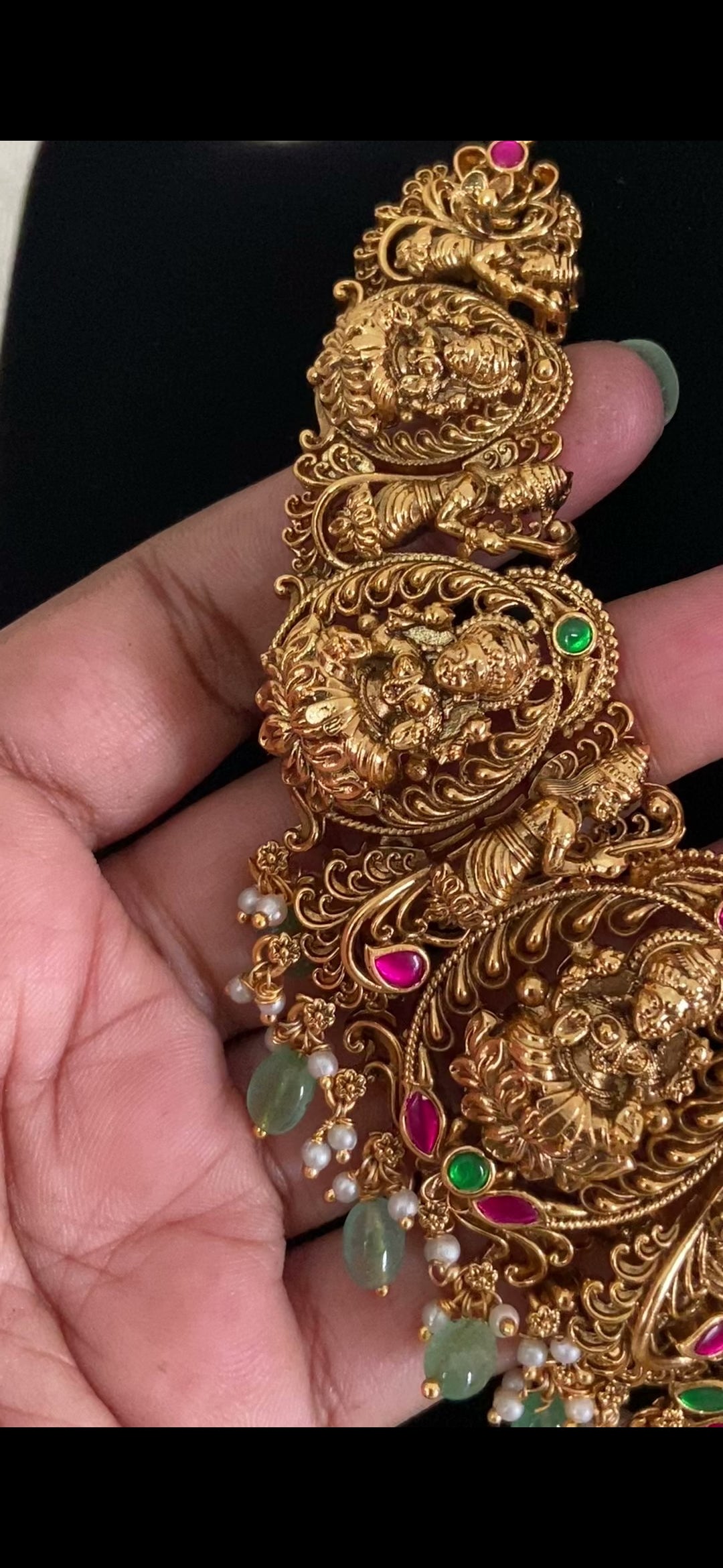 Traditional Temple Lakshmi Necklace Set | Indian Bridal Jewelry