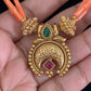 Antique Pendant Coral Necklace With Studs | Indian Beads Jewelry
