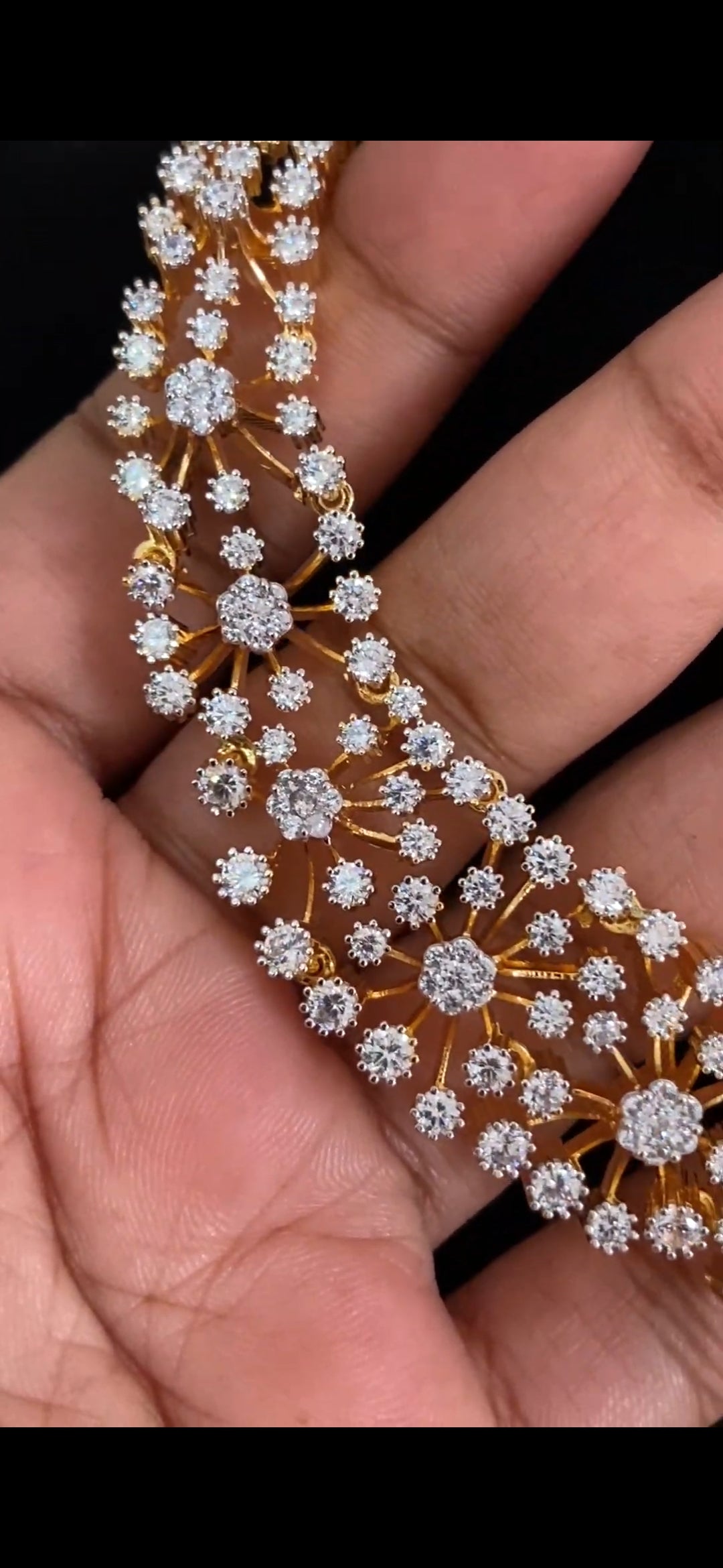 Beautiful AD Necklace With Studs | Indian Jewelry In USA