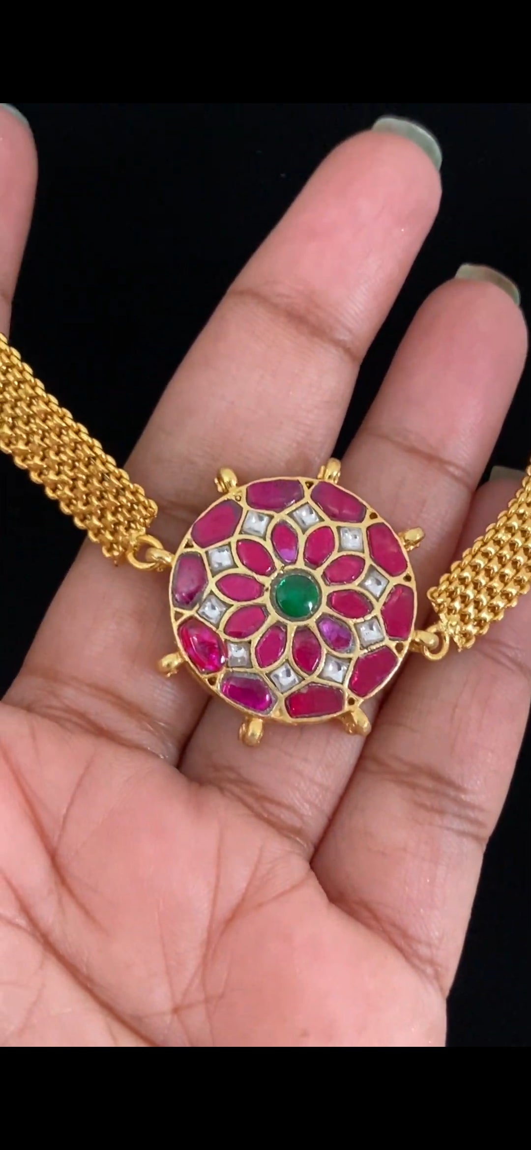 2 In 1 Jadau Kundan Pendant Choker | Indian jewelry In USA