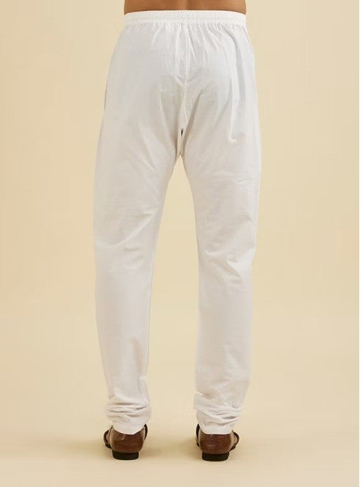 Cloud White Churidar Pyjama
