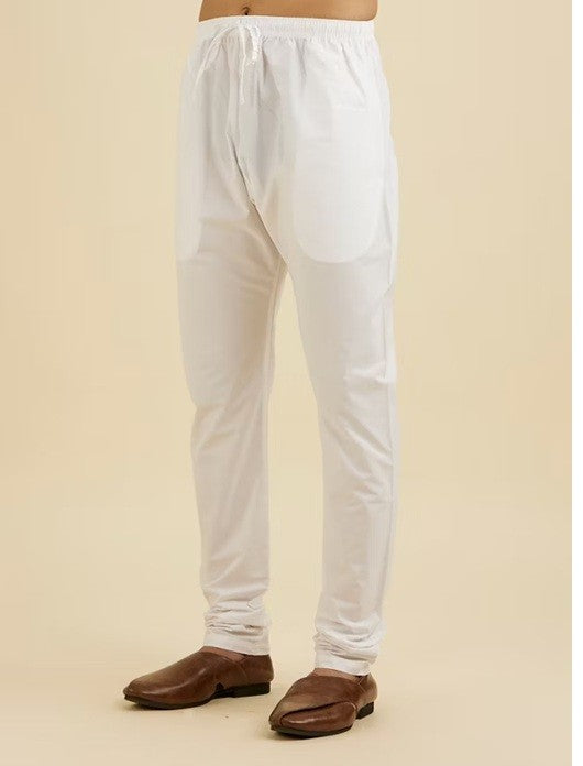 Cloud White Churidar Pyjama
