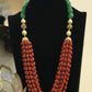 Coral Multi Layer Beaded Necklace | Indian Necklace In USA