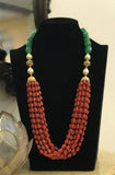 Coral Multi Layer Beaded Necklace | Indian Necklace In USA