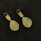 Luxury CZ Border Yellow Stone  Earrings | Indian Jewelry In USA