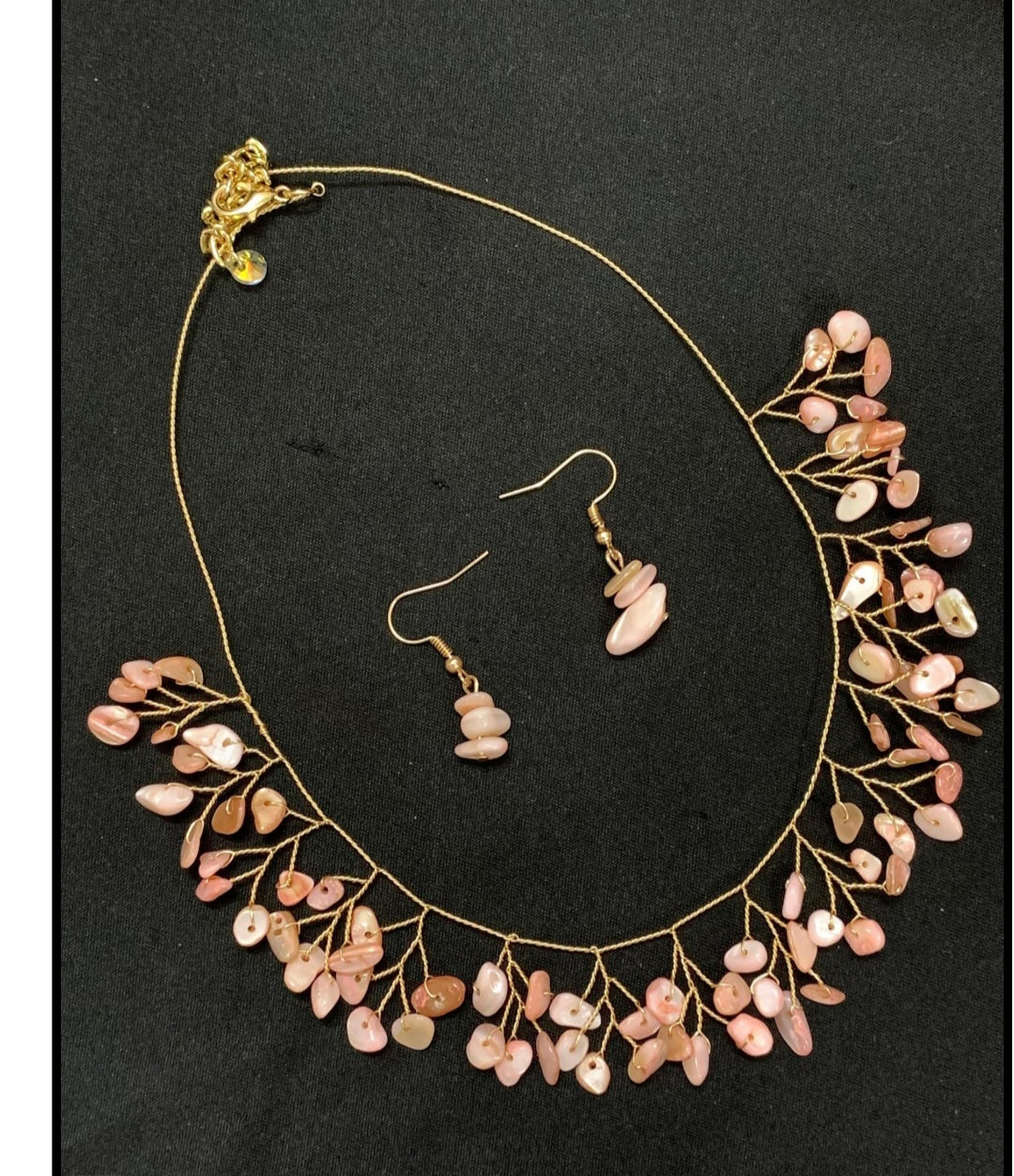 Natural Multi Stone Chip Necklace Set | Hand Crafted Necklace | Indian Jewelry In Usa