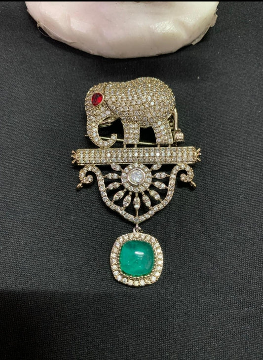 AD Elephant Brooch Pin | Indian Jewelry In USA