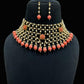 Pearl Coral Rose Choker Set | Indian Jewelry In USA