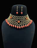 Pearl Coral Rose Choker Set | Indian Jewelry In USA