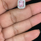 CZ Pink Pendant Simple Chain With Studs | Indian Jewelry In USA