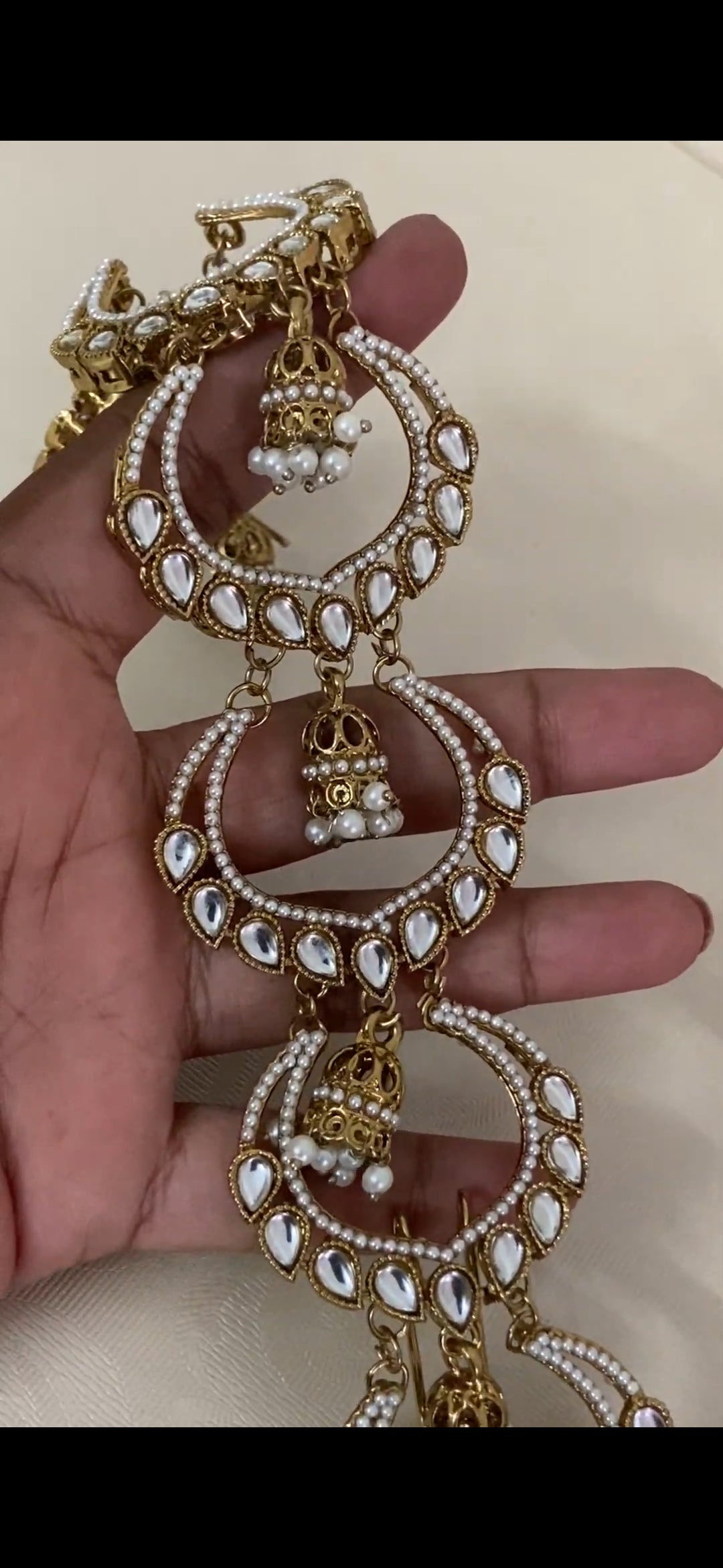 Kundan Pearl Choti | Hair Accessories | Traditional Indian Jewelry